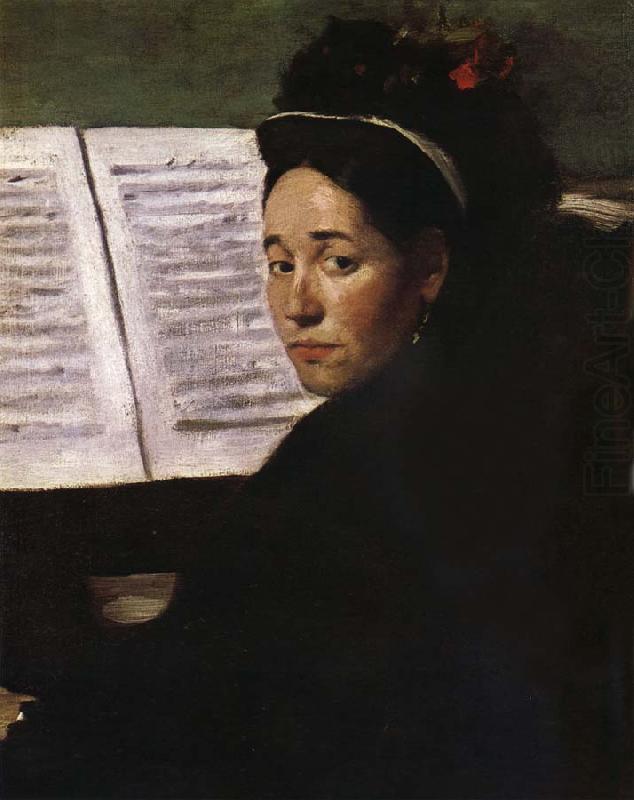 The Lady play piano, Edgar Degas